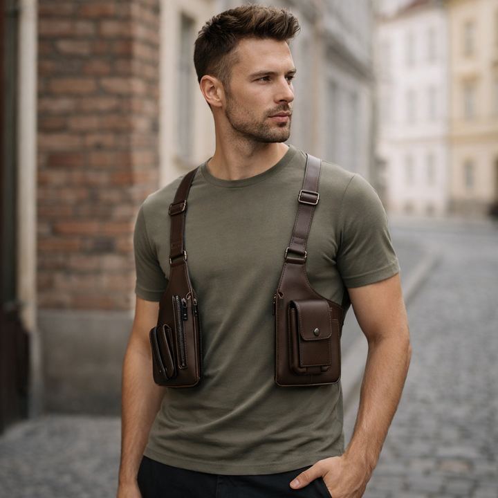 Prémiová kožená taška přes rameno